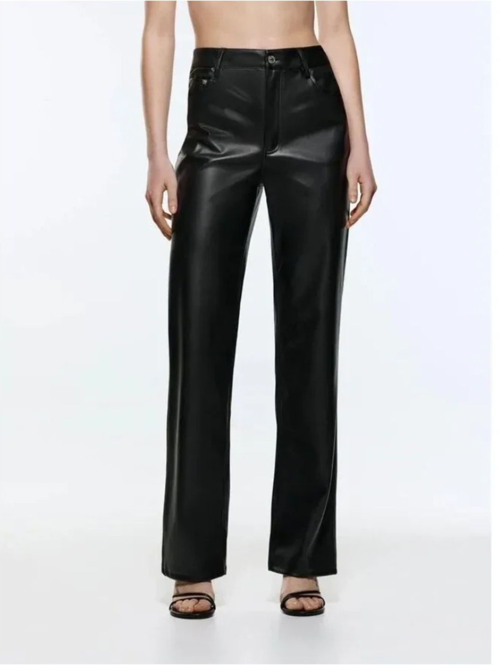 Zara NWT 90's Full Length Women's Faux Leather Pants